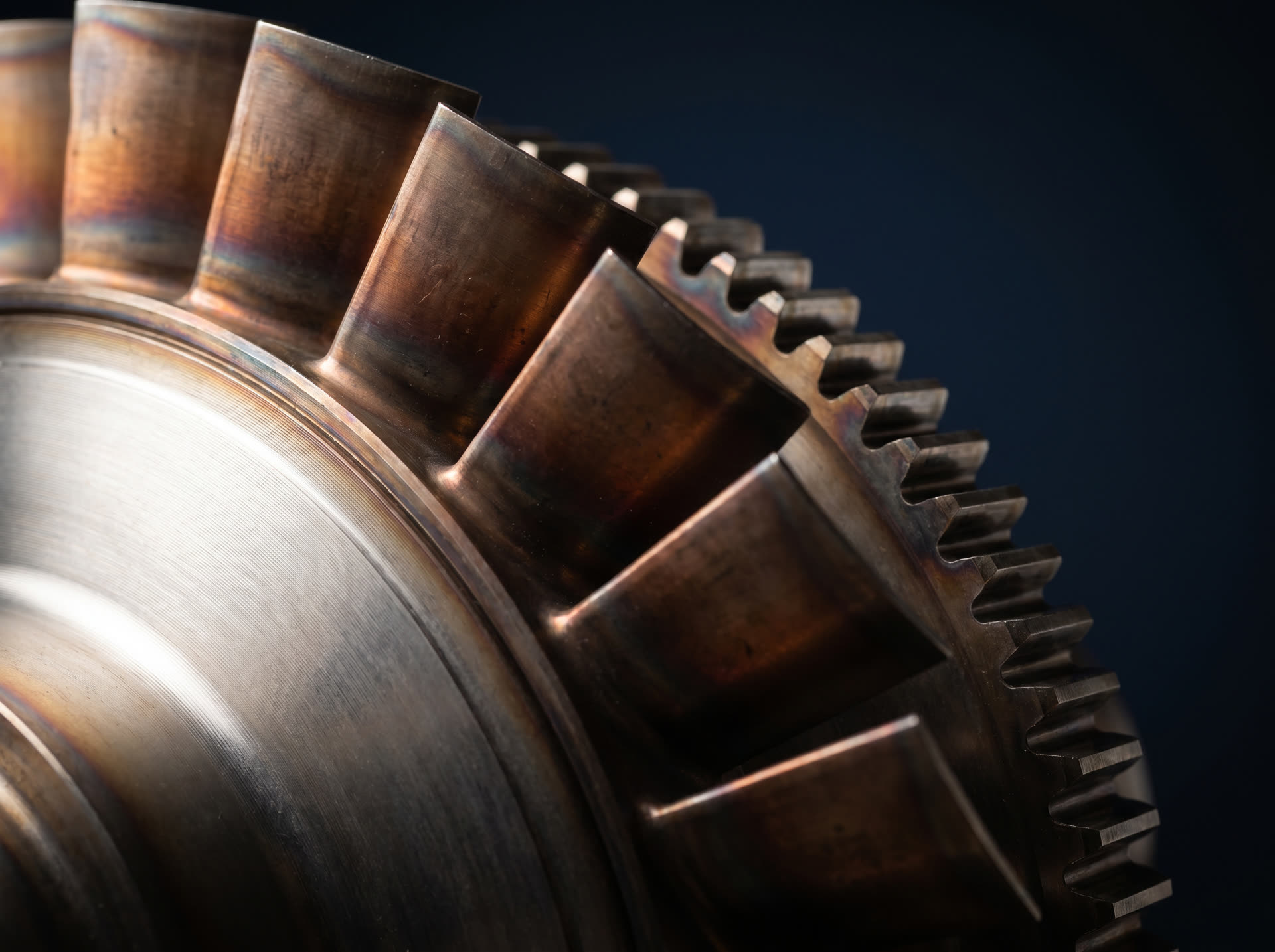 Componente de turbina industrial de precisión